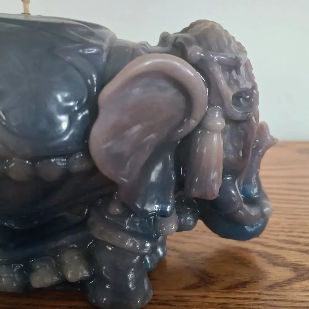 Vintage Candle UNIQUE Large Novelty Candle Regal Royal Elegant Elephant Unlit
